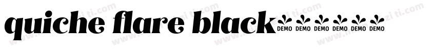 quiche flare black字体转换